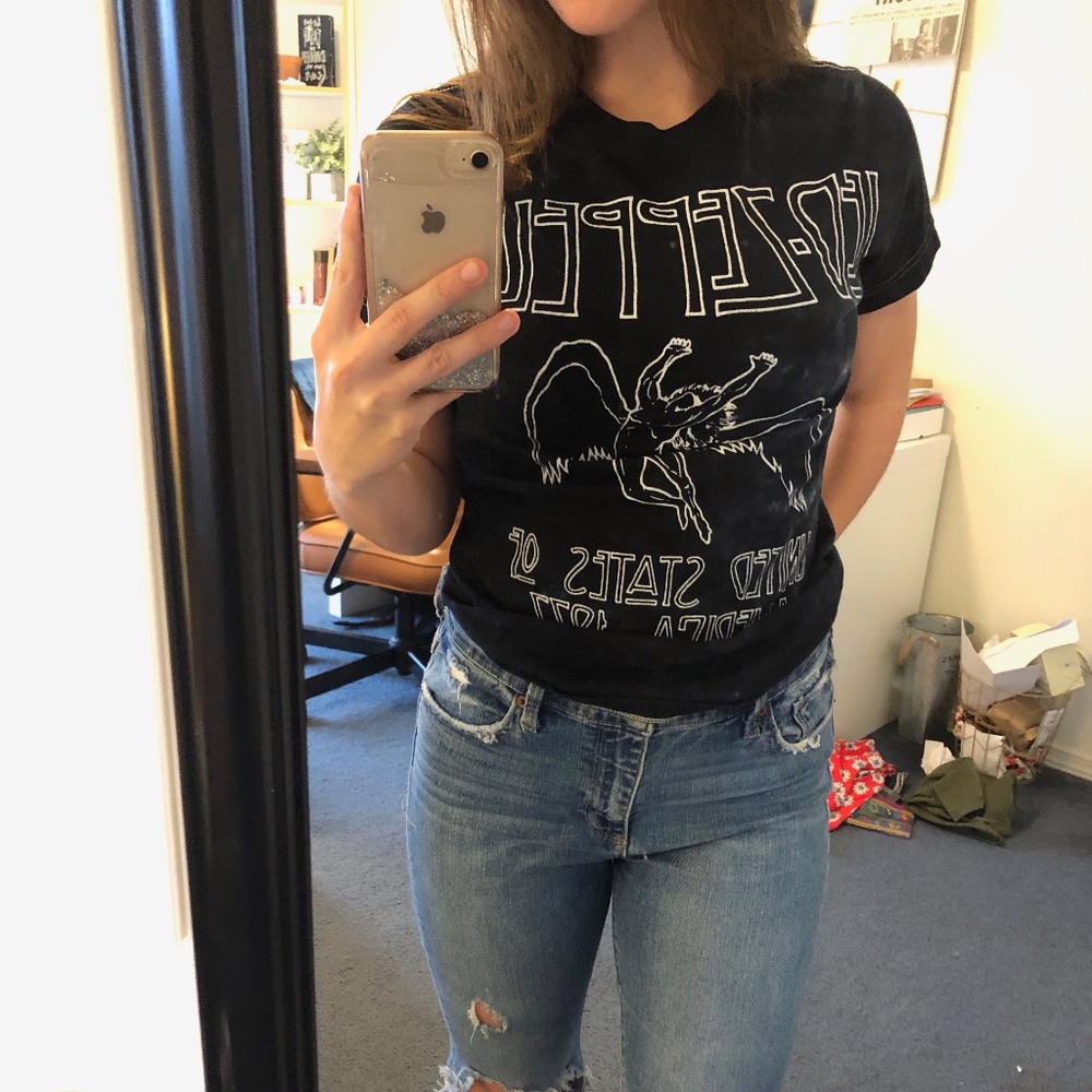 Tie-dye Led Zeppelin band tee